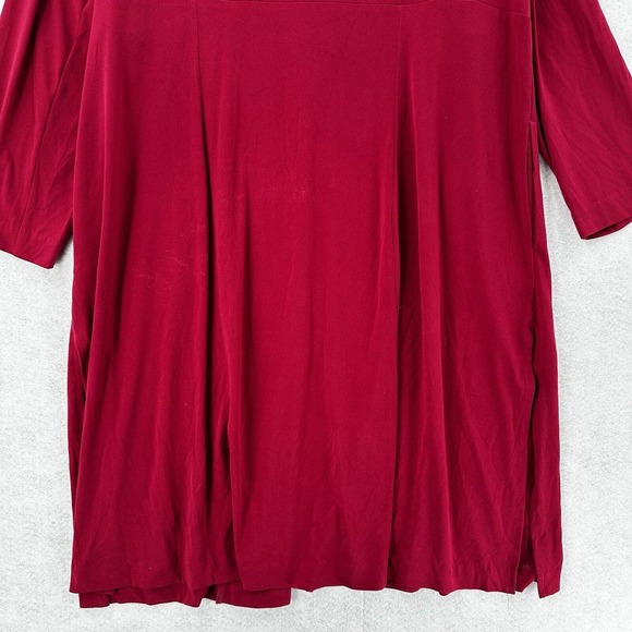 LANE BRYANT‎ Cardigan Cover Up Womens 18/20 Red Open Front Stretchy Blouse Top - Picture 9 of 15